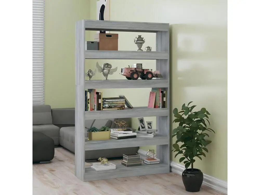 Bibliothèque/Séparateur de pièce Sonoma gris 100x30x166 cm | Lavable | Sans solvant