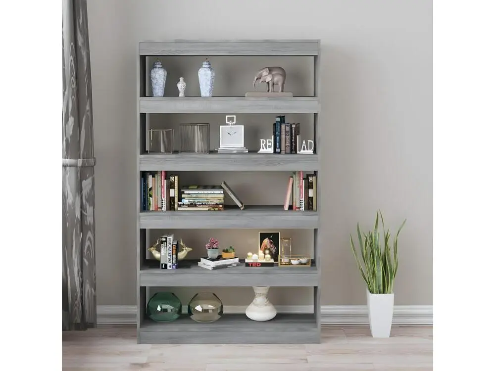 Bibliothèque/Séparateur de pièce Sonoma gris 100x30x166 cm | Lavable | Sans solvant