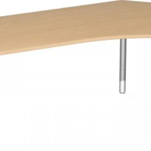 bureau geramöbel 135° droite réglable en hauteur base C flex 2166x1130x680-820 hêtre/argent S-617316-BS magasiner à bas pr...
