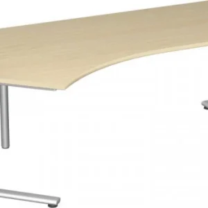 bureau geramöbel 135° gauche réglable en hauteur base C flex 2166x1130x680-820 érable/argent S-617315-AS acquérir à bas pr...