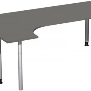 Bureau PC geramöbel gauche réglable en hauteur 2000x1200x680-820 graphite/argent N-657318-GS choisir à bas prix