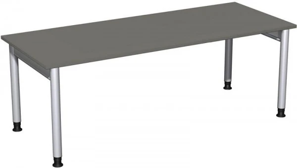 bureau geramöbel réglable en hauteur 2000x800x680-820 graphite/argent N-657147-GS commander à bas prix