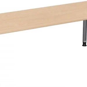 Bureau geramöbel réglable en hauteur 2000x800x680-820 hêtre/argent N-657147-BS se fournir à bas prix | Matériel Scolaire