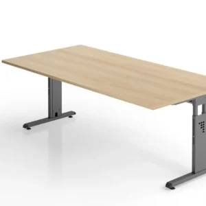 Bureau Hammerbacher OS2E 200 x 100 cm plateau : chêne épaisseur 25 mm chant ABS 2 mm forme rectangulaire VOS2E/E/G choisir...
