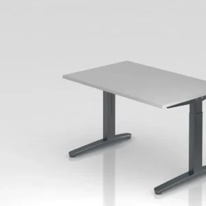 Bureau Hammerbacher pied C 120x80cm gris/graphite forme rectangulaire VXB12/5/GG magasiner à bas prix