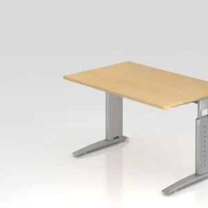 Bureau Hammerbacher pied C 120x80cm érable/argent hauteur de travail 68-86 cm réglable VUS12/3/S acquérir à bas prix