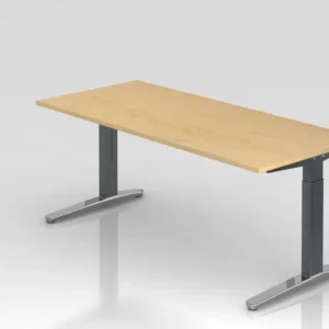 Bureau Hammerbacher pied C 180x80cm érable/graphite (poli) forme rectangulaire VXB19/3/GC obtenir à bas prix