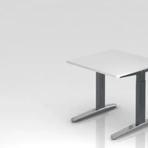 Bureau Hammerbacher pied C 80x80cm blanc/graphite (poli) forme rectangulaire VXB08/W/GC acquérir à bas prix