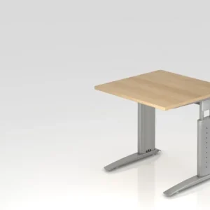 Bureau Hammerbacher pied C 80x80cm chêne/argent hauteur de travail 68-86 cm réglable VUS08/E/S magasiner à bas prix Boîte...