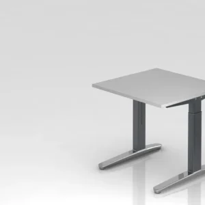 Bureau Hammerbacher pied C 80x80cm gris/graphite (poli) forme rectangulaire VXB08/5/GC se fournir à bas prix