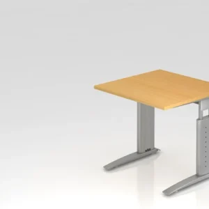 Bureau Hammerbacher pied C 80x80cm hêtre/argent hauteur de travail 68-86 cm réglable VUS08/6/S prendre à bas prix pour Âge...