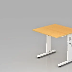 Bureau Hammerbacher pied C 80x80cm hêtre/blanc hauteur de travail 65-85 cm VOS08/6/W acquérir à bas prix - 24 pièces