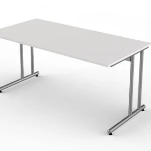 Bureau Kerkmann L 1600 x P 800 x H 750 mm gris évident 11467011 se procurer à bas prix