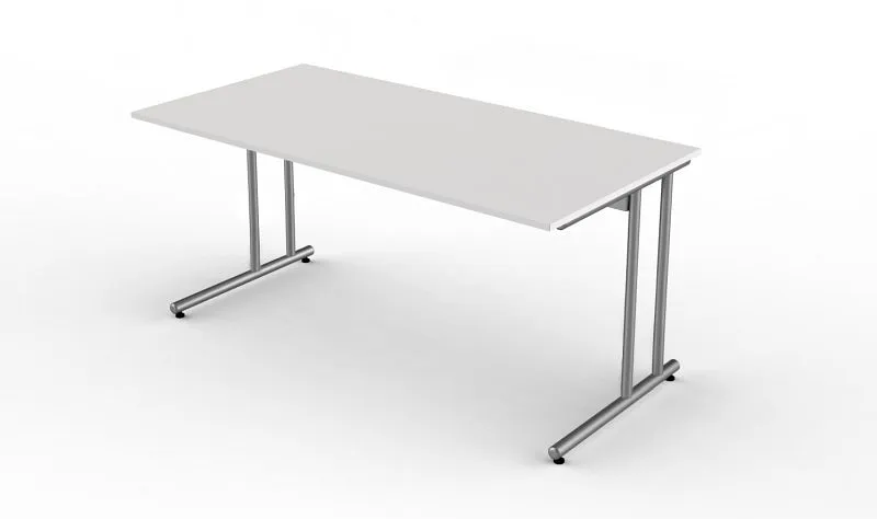 Bureau Kerkmann L 1600 x P 800 x H 750 mm gris évident 11467011 se procurer à bas prix