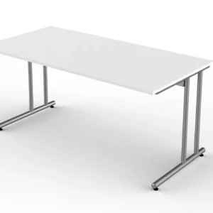 Bureau Kerkmann avec cadre en C Start Up L 1600 mm x P 800 mm x H 750 mm couleur : blanc 11434010 choisir à bas prix