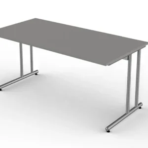 Bureau Kerkmann avec pied en C Start Up L 1600 mm x P 800 mm x H 750 mm couleur : graphite 11434512 magasiner à bas prix