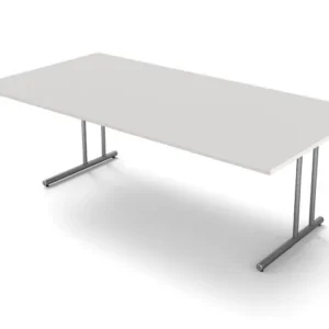 Bureau Kerkmann extra large L 2000 x P 1000 x H 750 mm gris évident 11467211 se fournir à bas prix