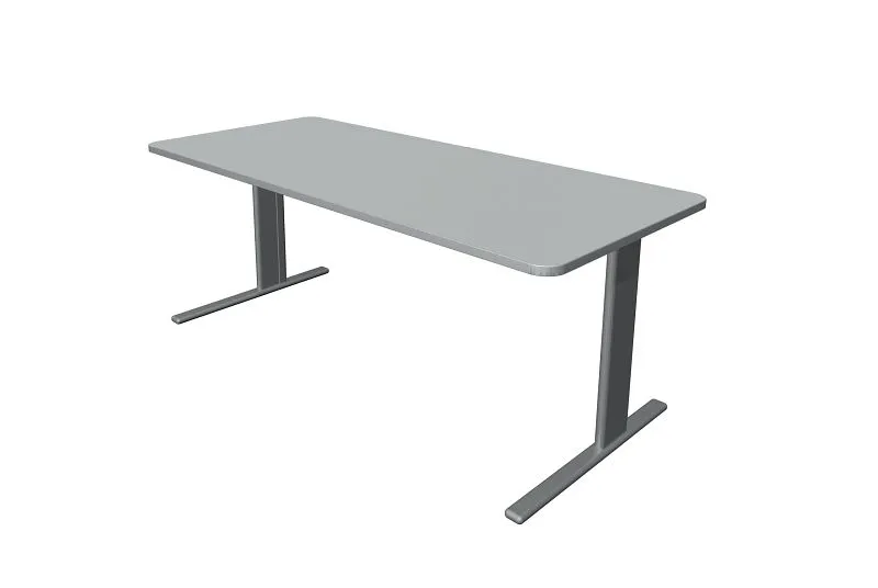 Bureau Kerkmann Unic L 1800 x P 800 x H 750 mm gris évident 11333911 magasiner à bas prix