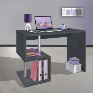Bureau Massimo, Bureau PC Linéaire, Table de bureau polyvalente, Bureau gain de place multi-positions, 100% Made Italy, 10...