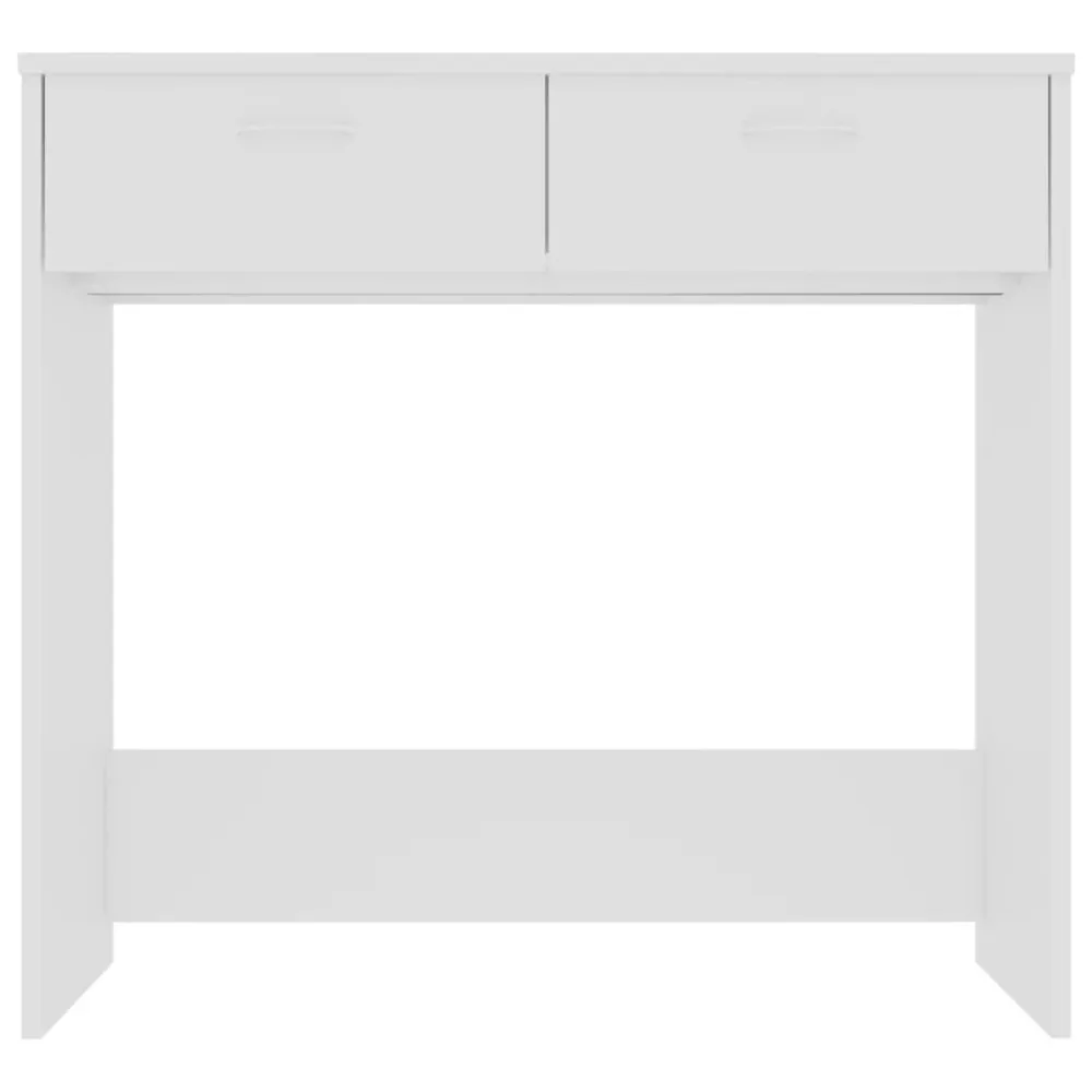 Bureau table poste de travail meuble d'ordinateur informatique étude 80 x 40 x 75 cm bois d'ingénierie blanc 02_0023525 -...