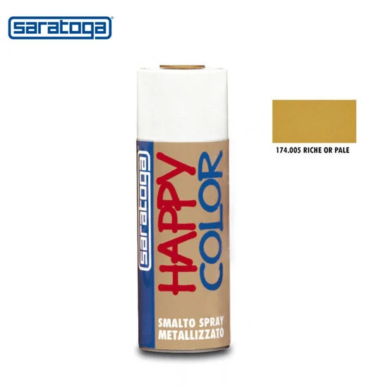 Ciseaux de sécurité Spray Peinture RICHE OR PALE - 400ml - Happy Color - Saratoga