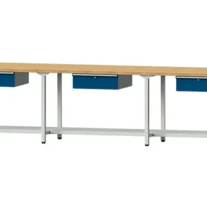 Colle vinylique scolaire Bancs de travail ANKE table de travail exemple 203 4050 x 800 x 890 mm RAL 7035/5010 BMP 40 mm 40...