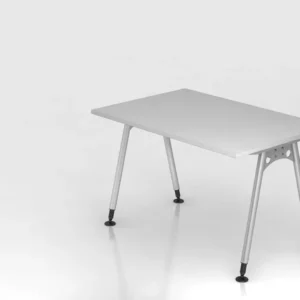 Colle vinylique scolaire Bureau Hammerbacher pied 120x80cm gris forme rectangulaire VAS12/5/S se fournir à bas prix