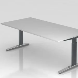 Colle vinylique scolaire Bureau Hammerbacher pied C 200x100cm gris/graphite (poli) forme rectangulaire VXB2E/5/GC choisir...
