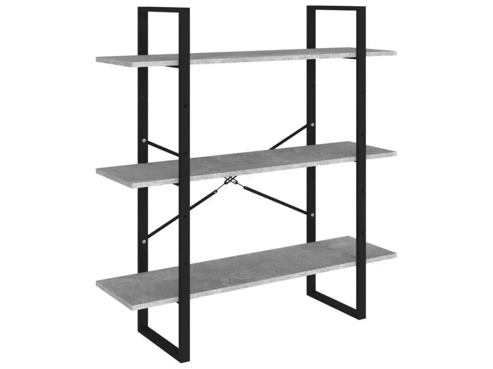 Crayons de couleur ergonomiques Bibliothèque Gris béton 100x30x105