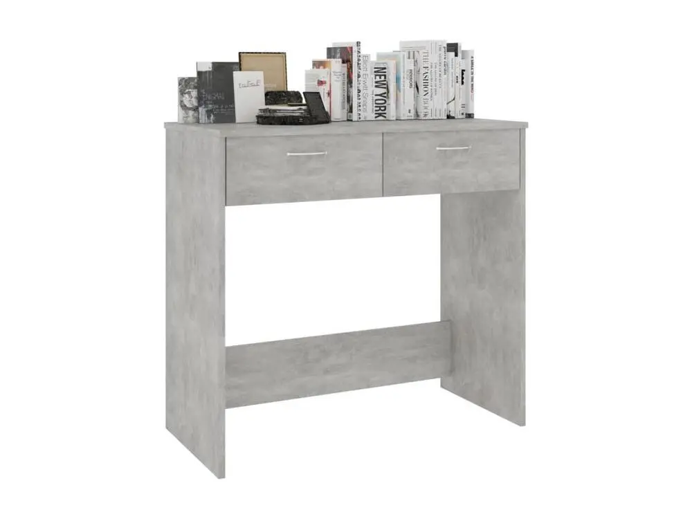 Crayons de couleur ergonomiques Bureau Gris béton 80x40x75 cm Bois d’ingénierie