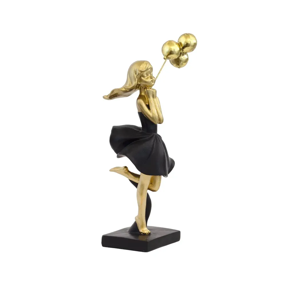 Crayons de couleur ergonomiques Urban Decor 24cm Girl Hugging Balloons Black & Ton or
