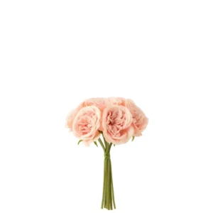 Décoration florale en plastique en plastique rose 20x20x25 cm Boîte de rangement incluse
