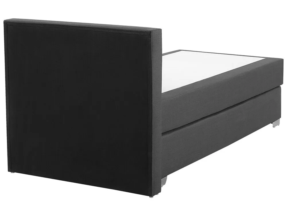 Fabric EU Individuel Size Divan Bed Grey PRESIDENT
