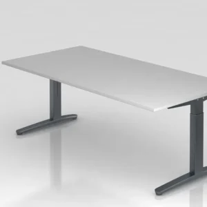 Feutres à pointe fine Bureau Hammerbacher pied C 200x100cm gris/graphite forme rectangulaire VXB2E/5/GG magasiner à bas prix