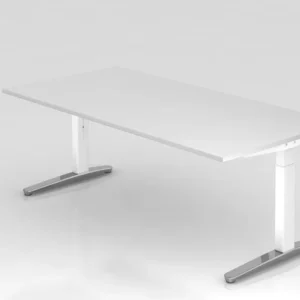Feutres à pointe fine Bureau Hammerbacher pied C 200x100cm blanc/blanc (poli) forme rectangulaire VXB2E/W/WC prendre à bas...