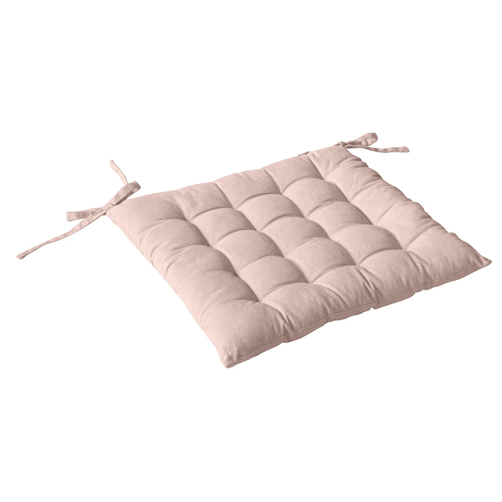 Galette piquée panama vieux rose 40 x 40 cm - 24 pièces