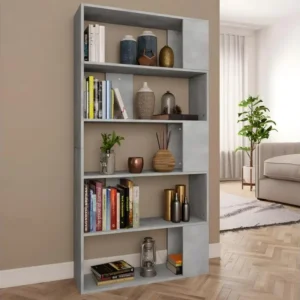 Kit de perles à repasser Bibliothèque/Séparateur de pièce Gris béton 80x24x159 cm