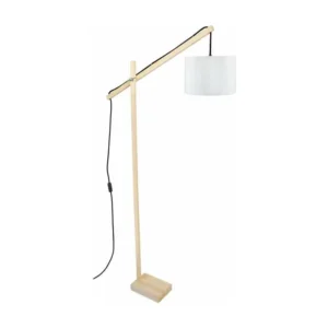 Kit de perles à repasser PILORI CYLINDRE - lampadaire liseuse articulé bois naturel et écru