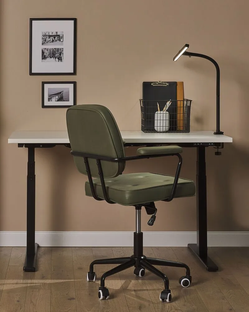 Lampe de bureau LED à serrage noire 48 cm AURIGA - Haute Qualité
