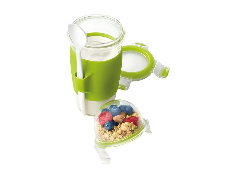 Mug à yaourt 0,45L + cuillère clip&go Emsa pour Âges 3-5