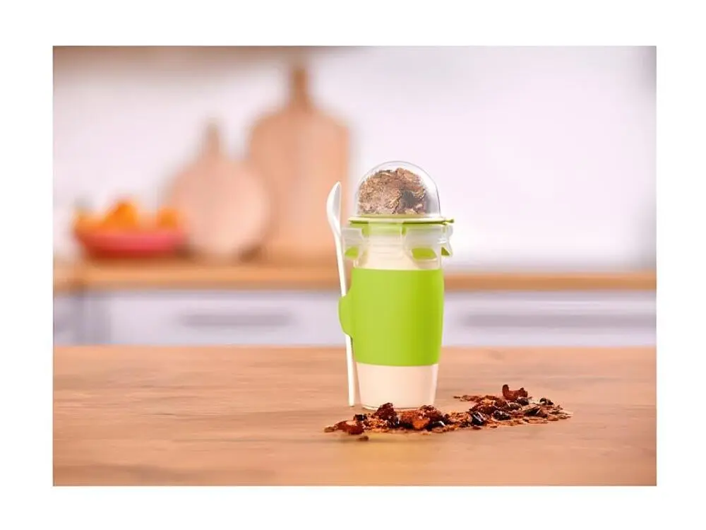 Mug à yaourt 0,45L + cuillère clip&go Emsa pour Âges 3-5