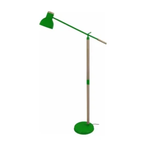 OLSEN - lampadaire liseuse articulé bois naturel et vert | Lavable | Sans solvant