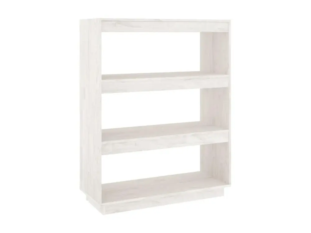 Papier crépon multicolore Bibliothèque/Séparateur de pièce Blanc 80x35x103 cm Bois de pin