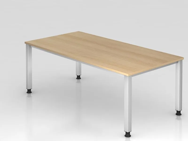 Papier crépon multicolore Bureau Hammerbacher 4 pieds carré 200x100cm chêne forme rectangulaire VQS2E/E/S obtenir à bas prix