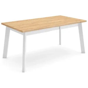 Papier crépon multicolore Table à manger, 170, Pour 8 personnes, Pieds en bois, Chêne