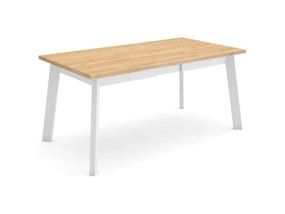 Papier crépon multicolore Table à manger, 170, Pour 8 personnes, Pieds en bois, Chêne