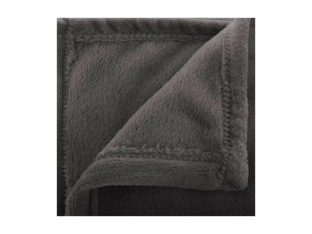 Plaid Flanelle Gris noir 180 x 230 cm
