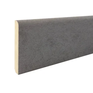 Plinthe arrondie MDF revêtu papier gris béton 240 x 8 cm, ép.14 mm