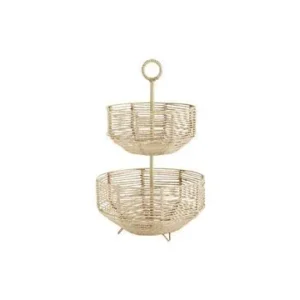 Portant en fer et jute naturelle Jasket Madam Stoltz - 46cm | Lavable | Sans solvant
