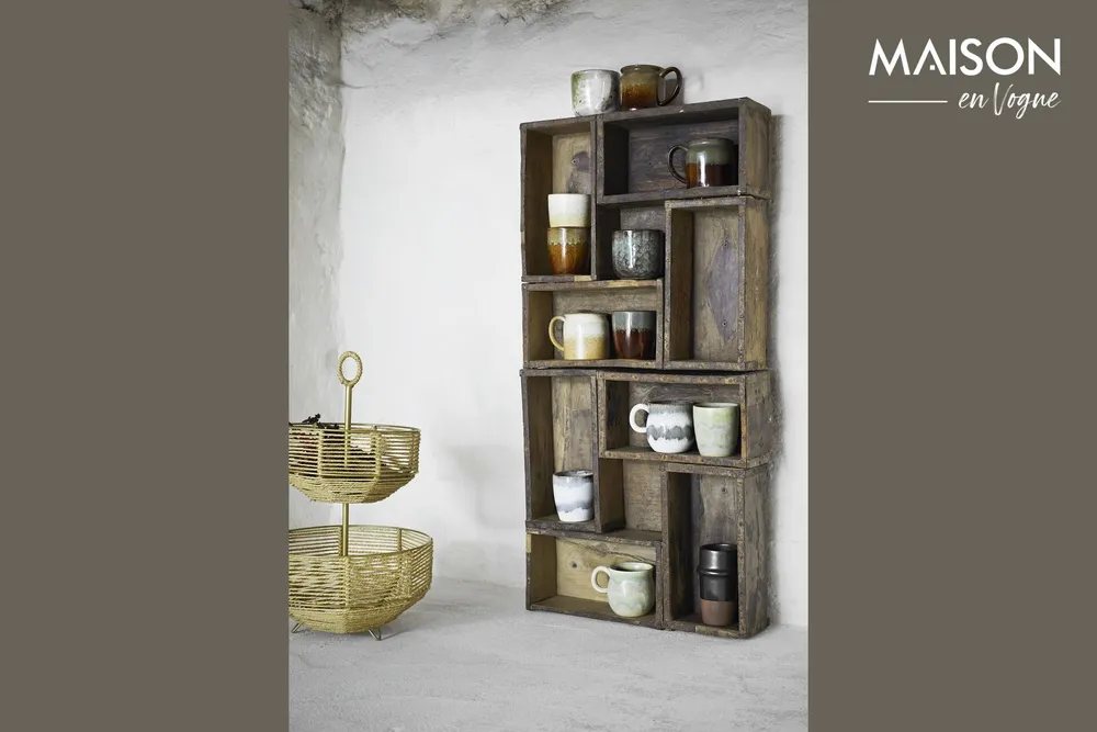 Portant en fer et jute naturelle Jasket Madam Stoltz - 46cm | Lavable | Sans solvant